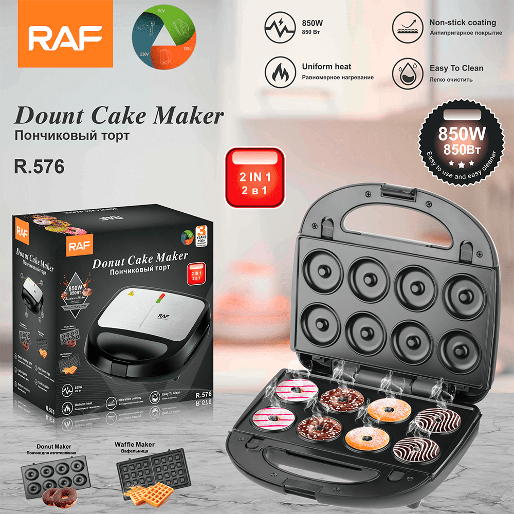 descarga-43 MAQUINA DONA Y WAFFLE 2 EN 1R. 576 RAF - Imagen 1